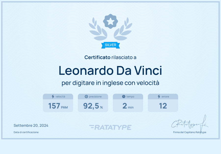 Ottieni il tuo certificato
