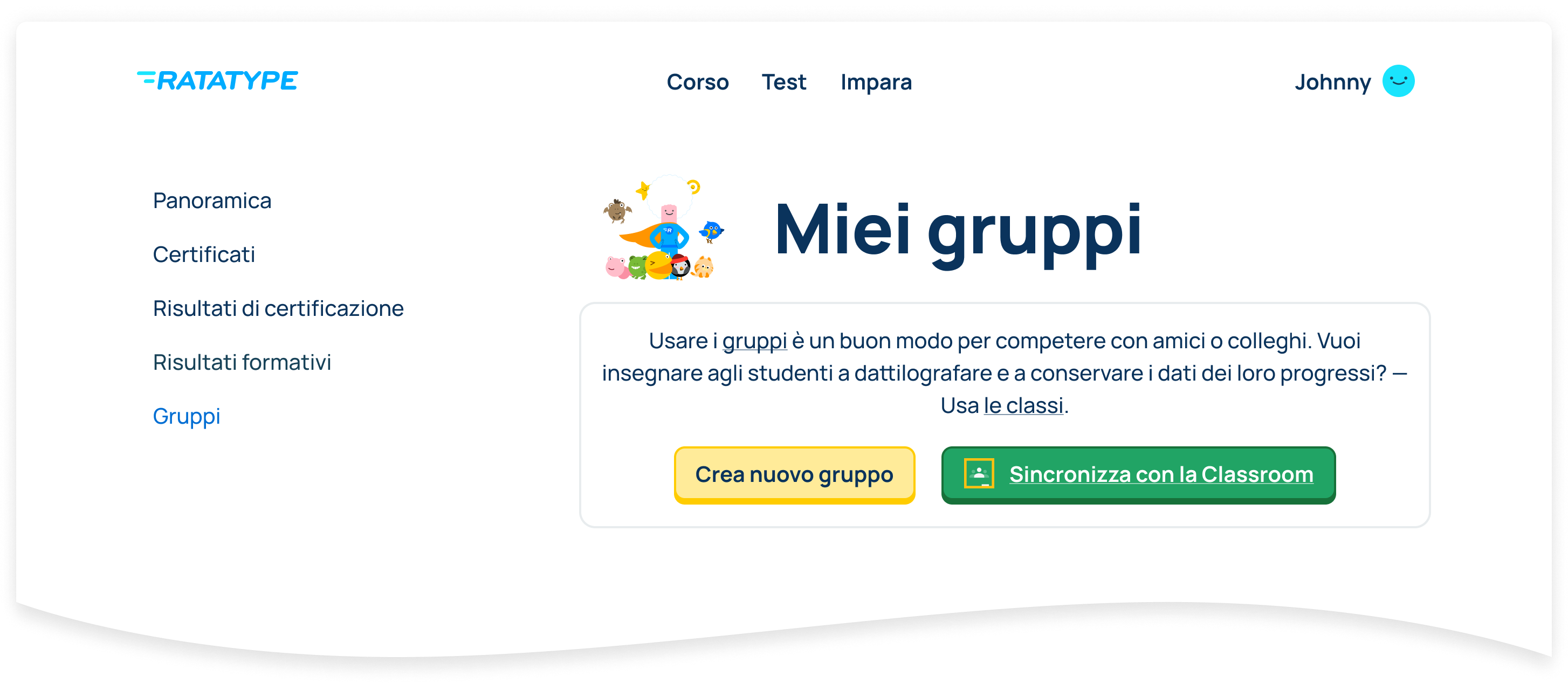 Effettuate il login e andate alla pagina del gruppo.