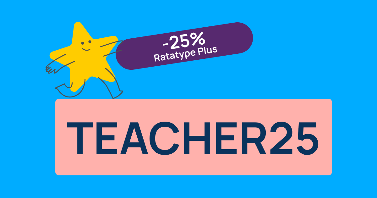 25% di sconto su Ratatype Plus per la Giornata degli insegnanti con il codice TEACHER25