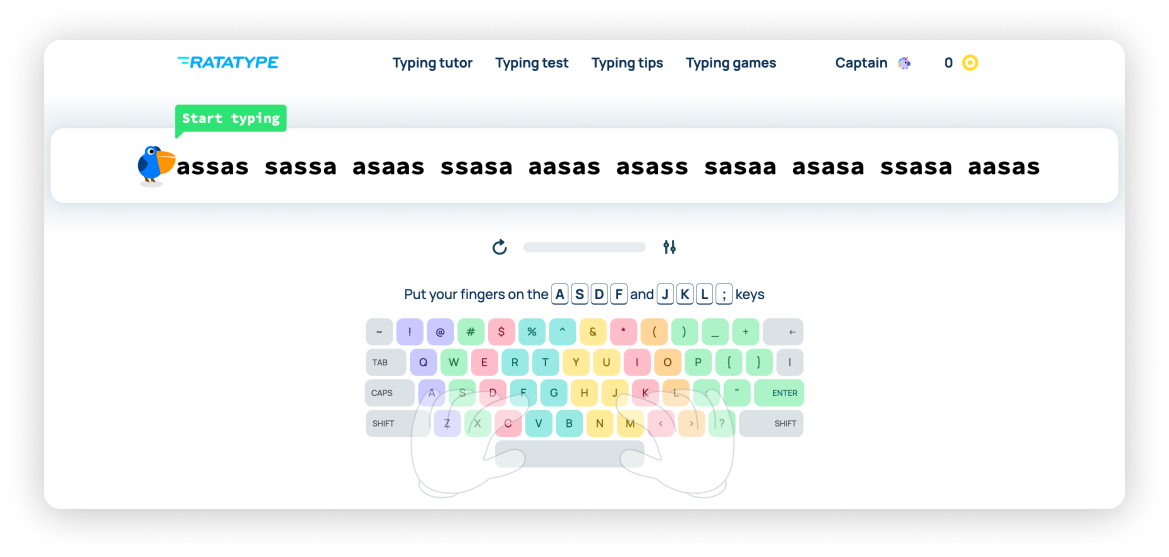 Interfaccia di Ratatype